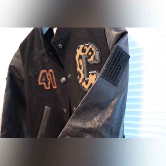 Coach leather wool bomber jacket - Picture 5 of 8